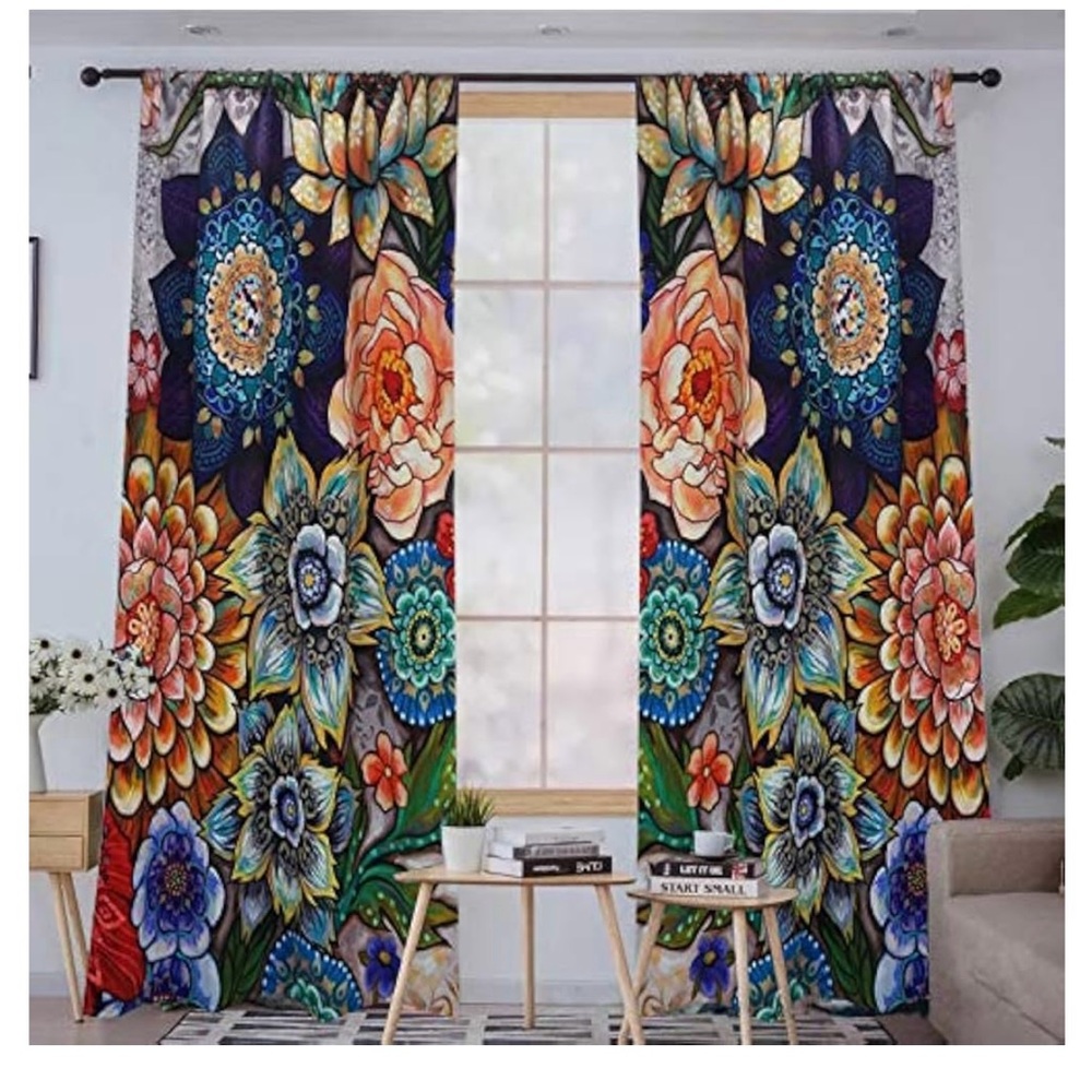 Beautiful Floral Blackout Curtains